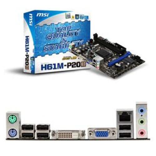 Msi H61m P20 G3 Motherboard Flexatx Lga1155 Socket H61